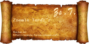 Zsemle Teréz névjegykártya